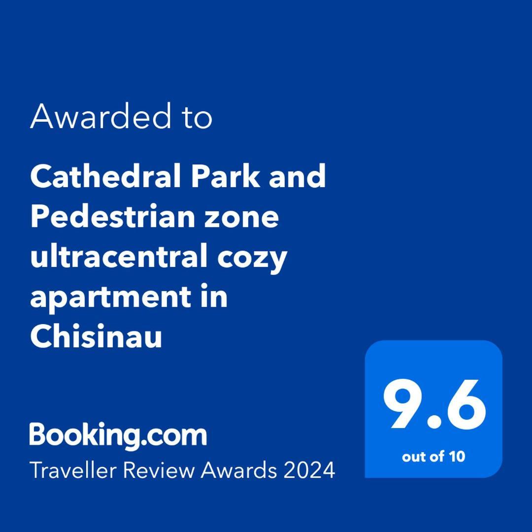 Cathedral Park And Pedestrian Zone Ultracentral Cozy Apartment In Chisináu Exterior foto